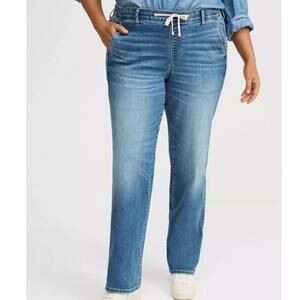 Torrid Weekend Boyfriend Straight Pull On Drawstring Waist Jean 1R (14-16)
